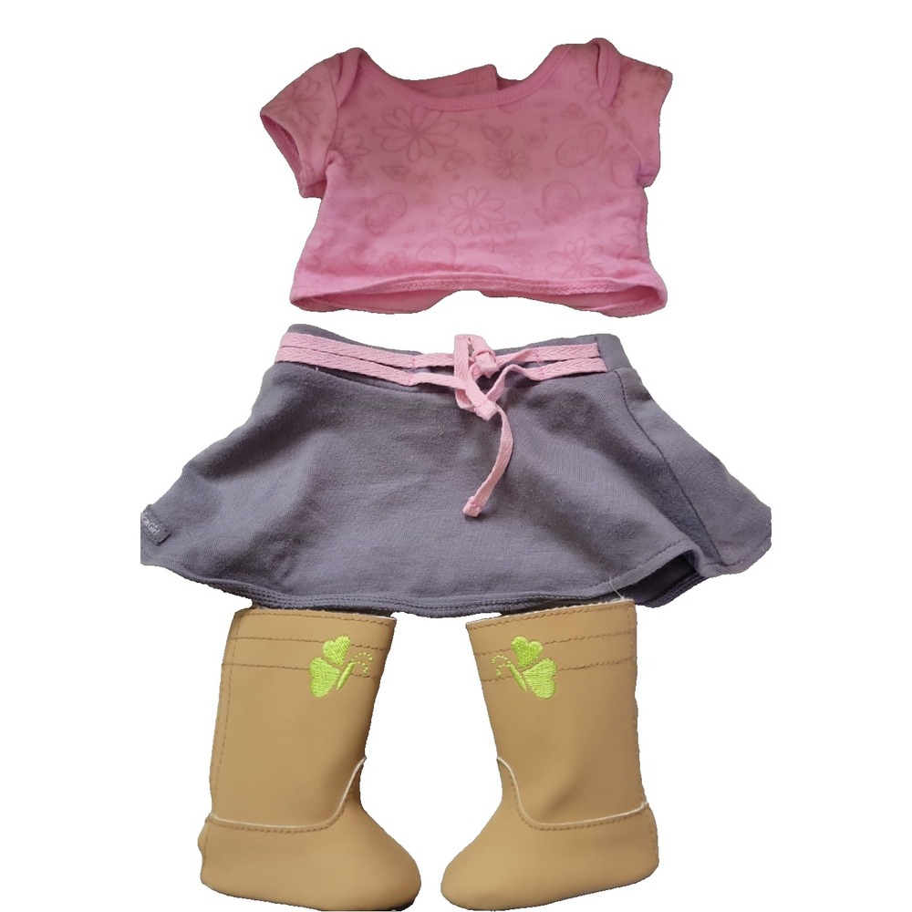 American Girl True Spirit Outfit  Shirt Skirt and boots Clothes